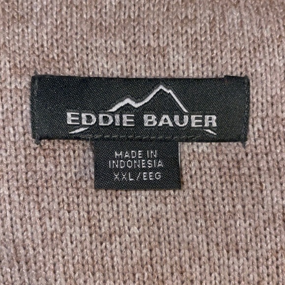 Eddie Bauer MENS XXL HEAVY PULLOVER LONGSleeve Faux Turtleneck with Zip closure - Picture 2 of 15